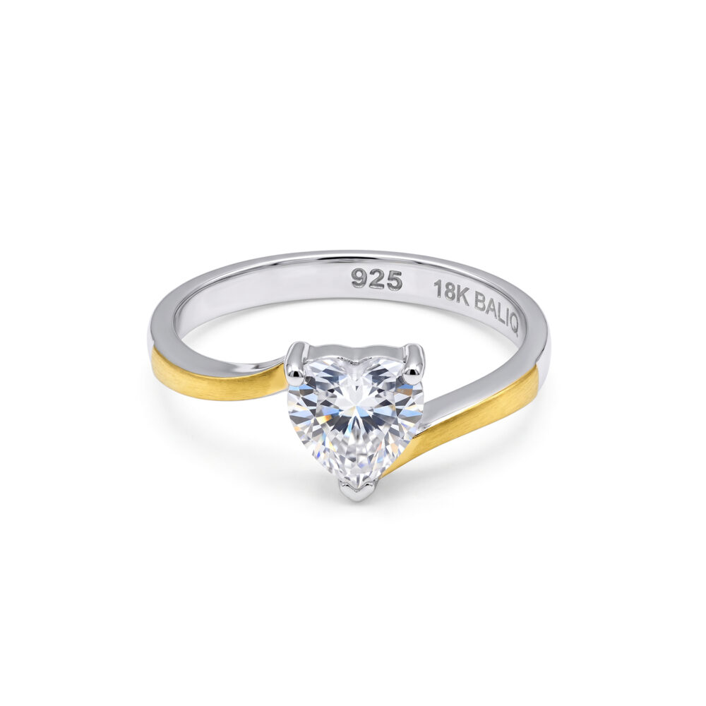 Anillo de Compromiso Corazón  OroPlata