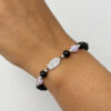 - Pulsera Señor de los Milagros Onix Amatista Plata 925 Niña
