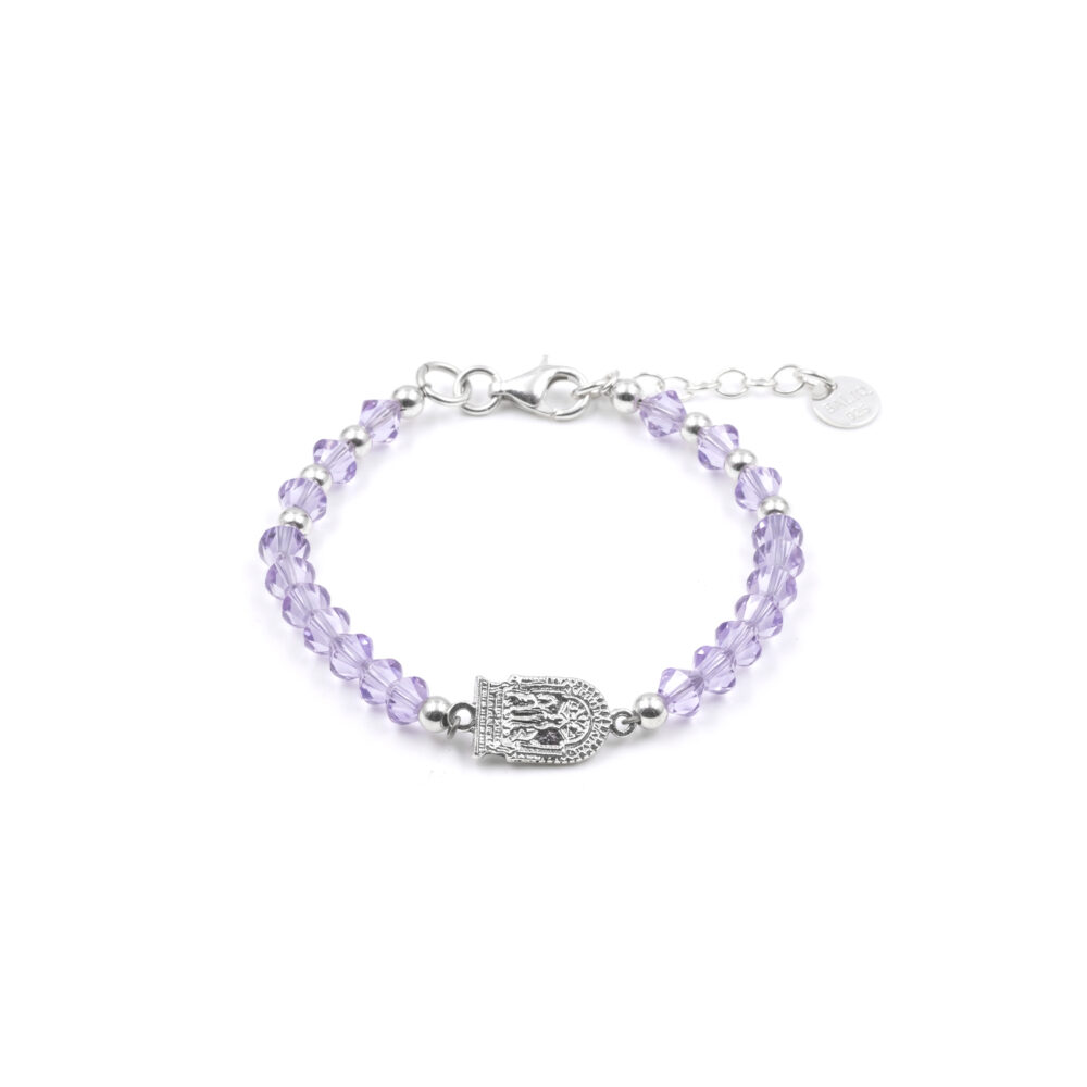Pulsera Señor de los Milagros Swarovski Plata 925 Niña