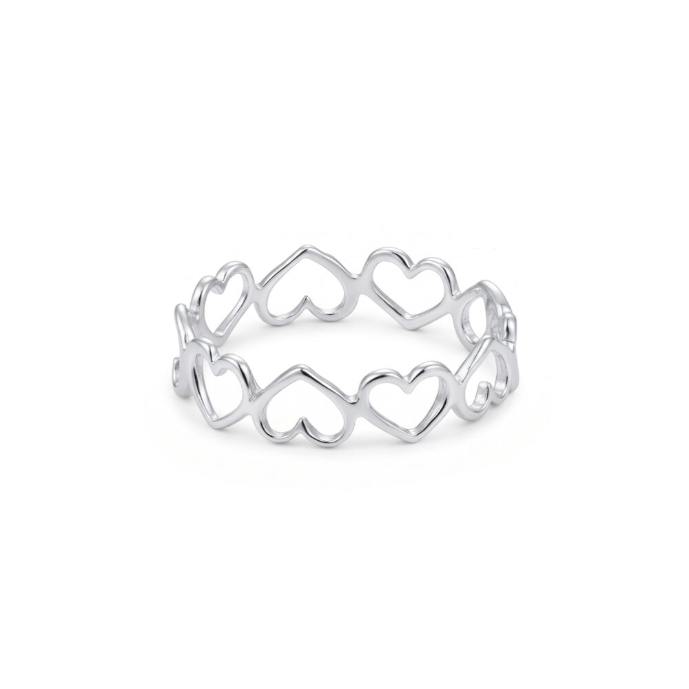 Anillo Corazón Calado Plata 925
